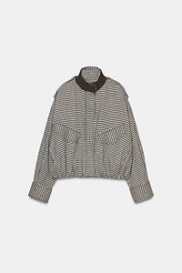 CHECKED ZW COLLECTION BOMBER JACKET