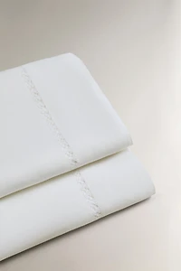 LINEN HEMSTITCHED FLAT SHEET