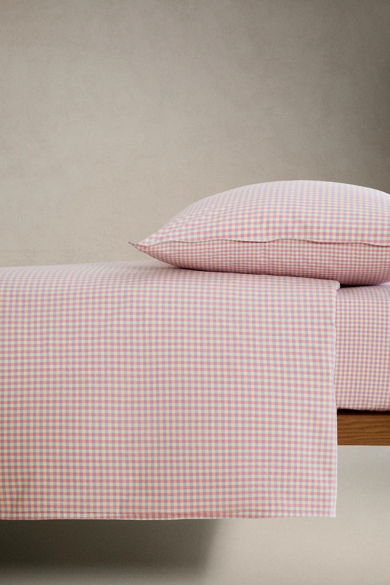 KIDS GINGHAM COTTON DUVET COVER