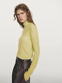 Pull en maille à col montant 100 % laine - STUDIO