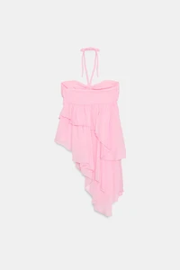 ASYMMETRIC RUFFLED TOP