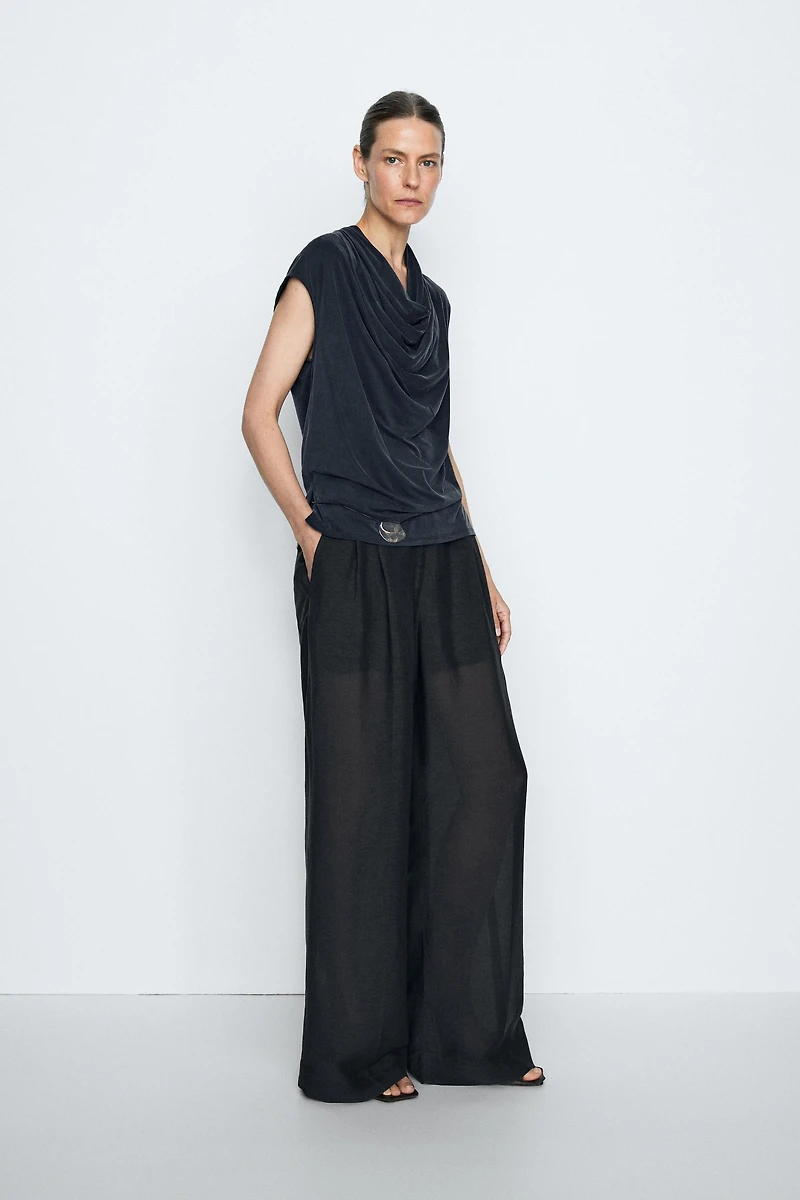 Draped back-tie top - STUDIO