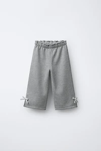 SPARKLY BOW PLUSH PANTS