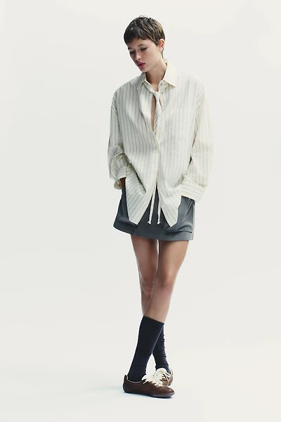 OVERSIZED SHIRT WITH TIE