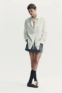 OVERSIZED SHIRT WITH TIE