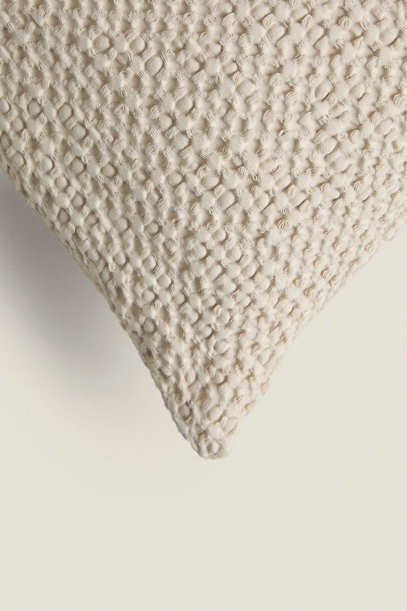 WAFFLE-KNIT THROW PILLOW COVER