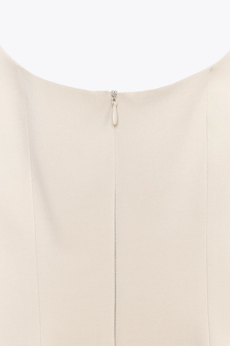 ZIPPER PEPLUM TOP