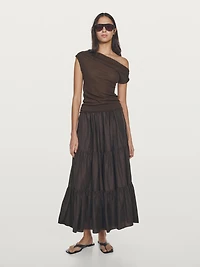 Sleeveless asymmetric top