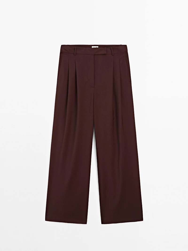 100% wool double darted trousers - STUDIO
