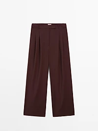 100% wool double darted trousers - STUDIO