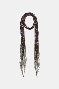 BEADED FRINGE SCARF