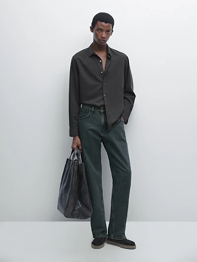 Chemise regular à micro-carreaux