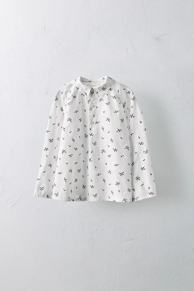 AGES 2-6/LIMITED EDITION FLORAL POPLIN SHIRT