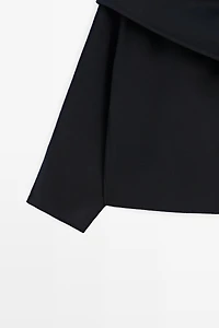 Short coat with scarf detail