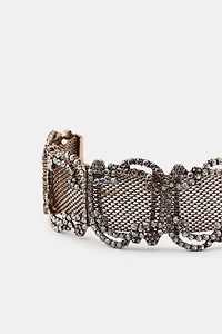 COLLIER RAS-DU-COU MAILLE À BRILLANTS