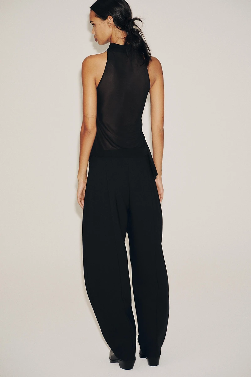 SHEER HALTER TOP