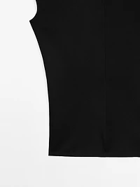 V-neck knit top