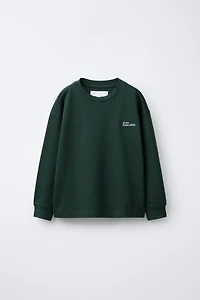 HEAVYWEIGHT EMBROIDERED TEXT T-SHIRT