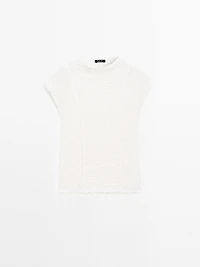 Sleeveless top with gathered detail