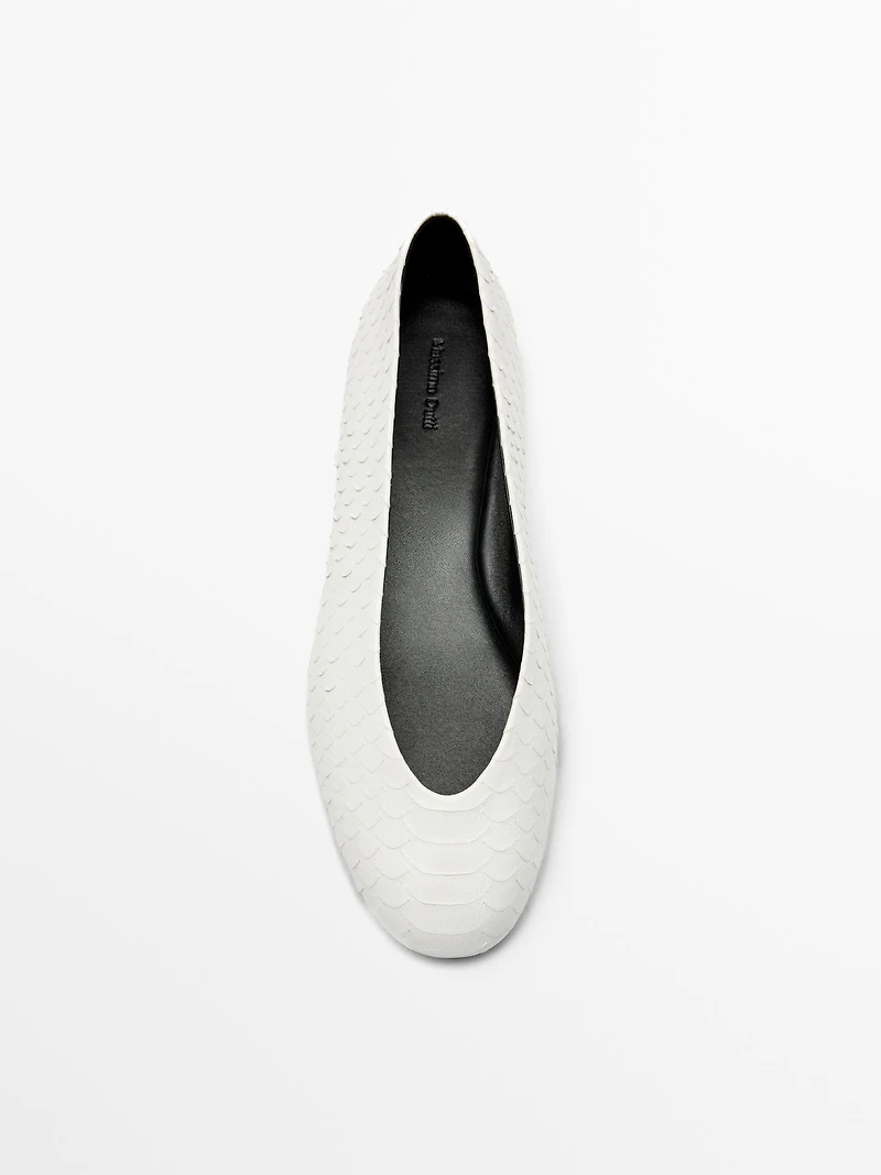 Ballerine détail cuir