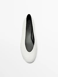 Ballerine détail cuir
