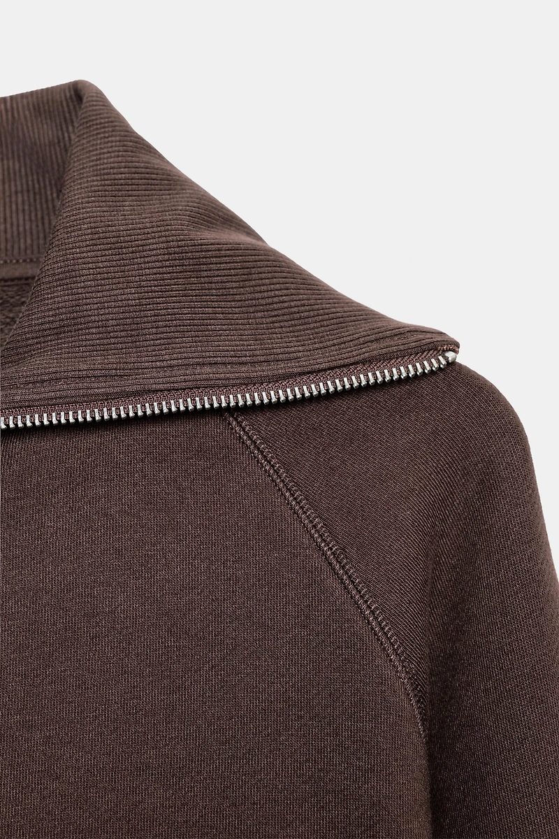 ZIPPERED PLUSH JACKET