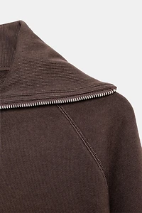 ZIPPERED PLUSH JACKET