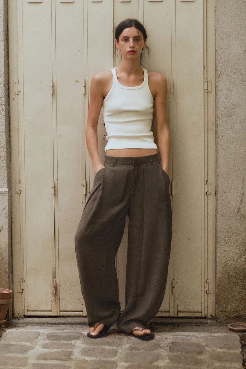 PANTALON FLUIDE À PLIS