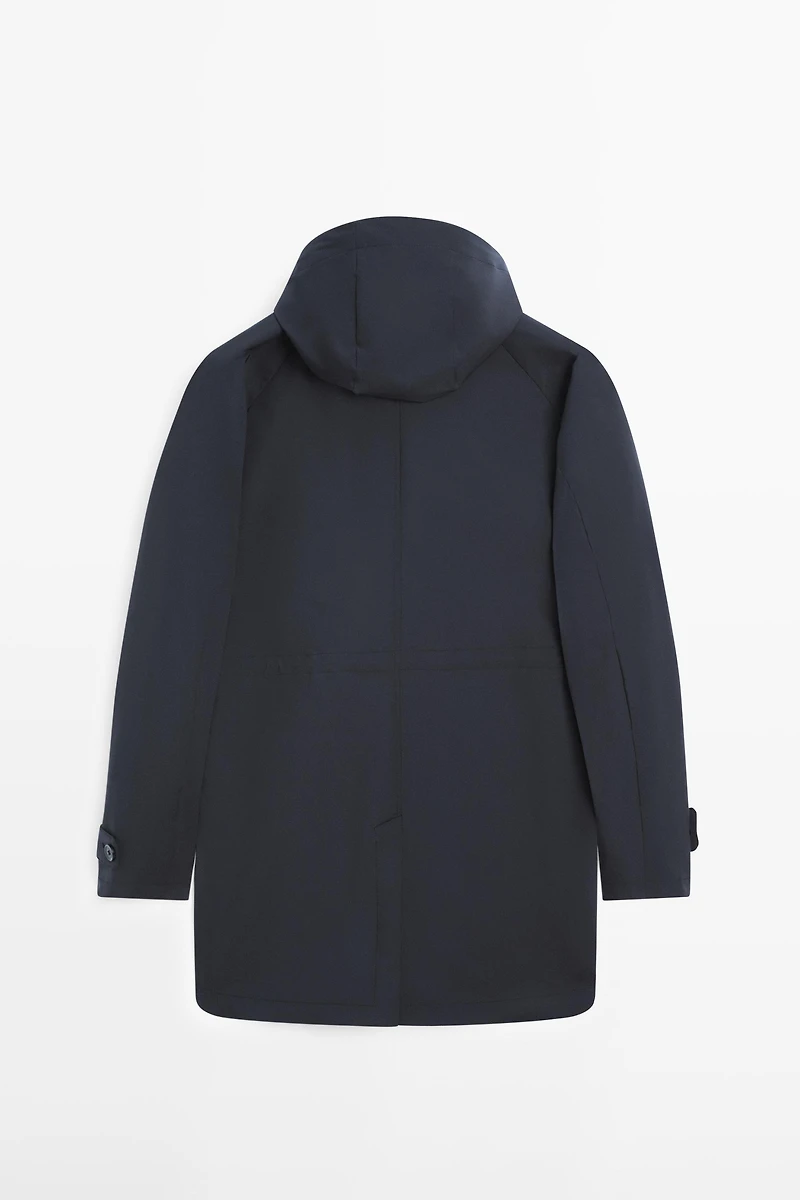 Long hooded parka