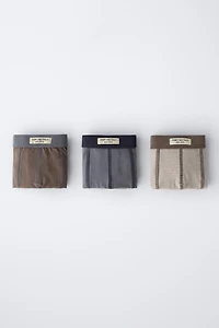 3-6 ANS/ LOT DE TROIS BOXERS ÉTIQUETTE