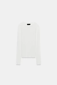 SEMI-SHEER KNIT TOP