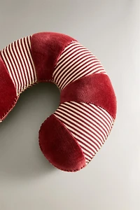 CHILDREN’S CANDY CANE CHRISTMAS THROW PILLOW