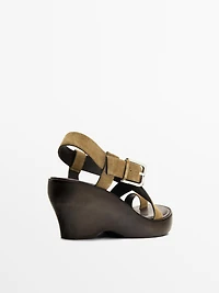 Sandals with wooden heels
