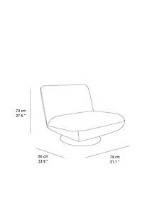 VELVET SWIVEL ARMCHAIR