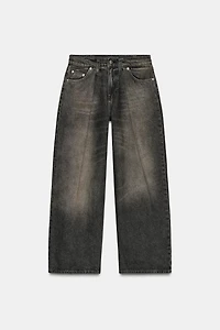 ZW COLLECTION MID-RISE WIDE LEG JEANS WITH DARTS