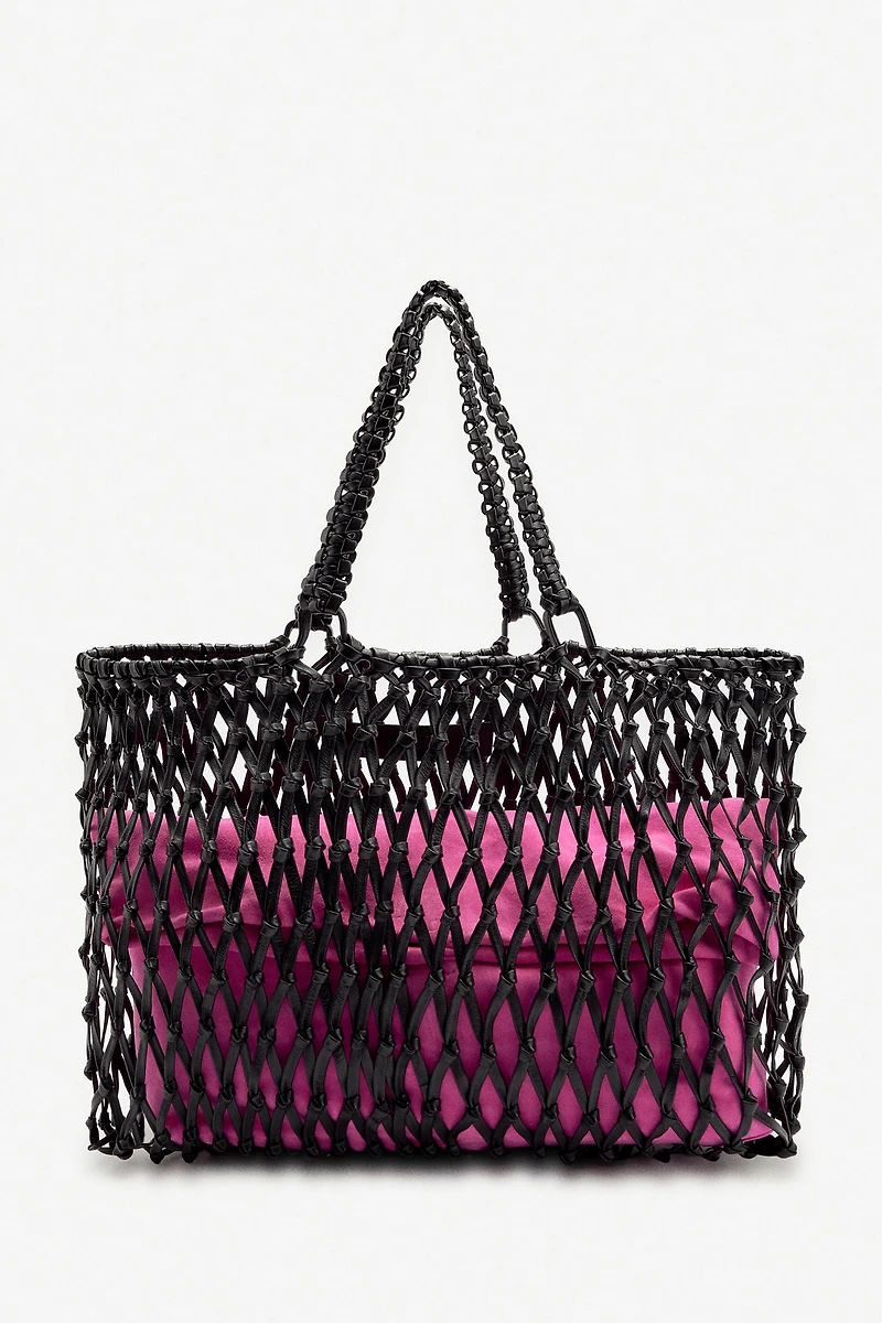 LIMITED EDITION BRAIDED LEATHER MAXI SHOPPER