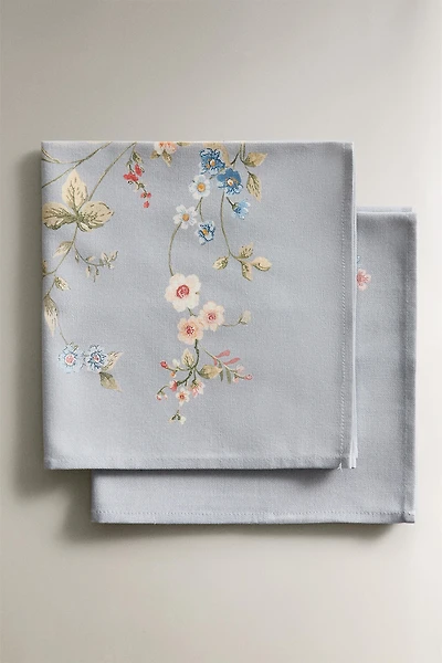 SET OF SMALL FLORAL PRINT NAPKINS (SET 2)