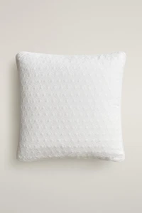 HOUSSE DE COUSSIN FLEURS BRODÉES