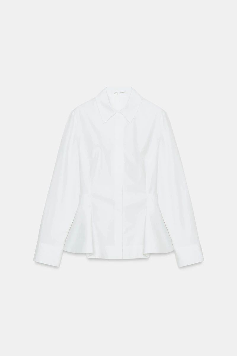 CHEMISE POPELINE PEPLUM ZW COLLECTION