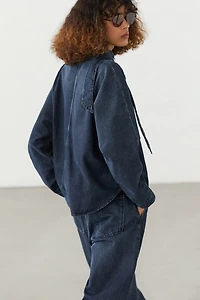 Denim shirt with collar detail