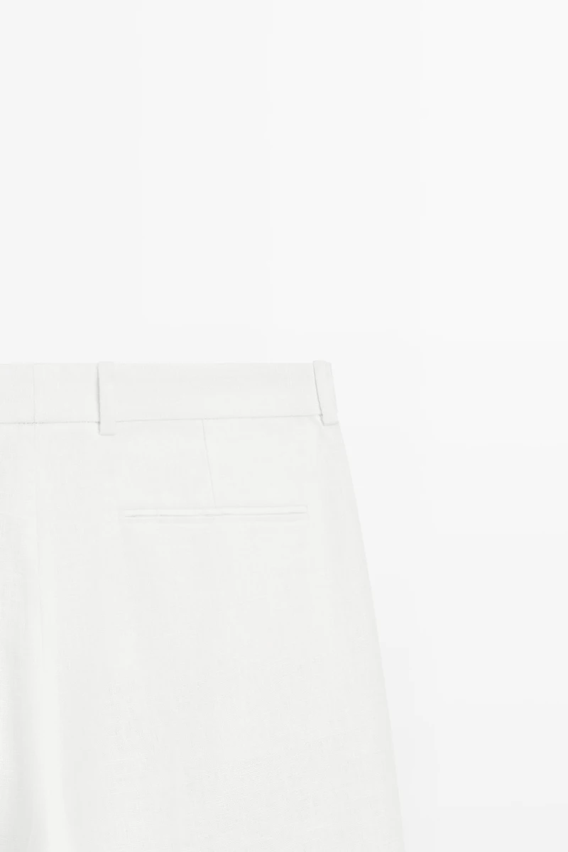 100% linen pants with darts