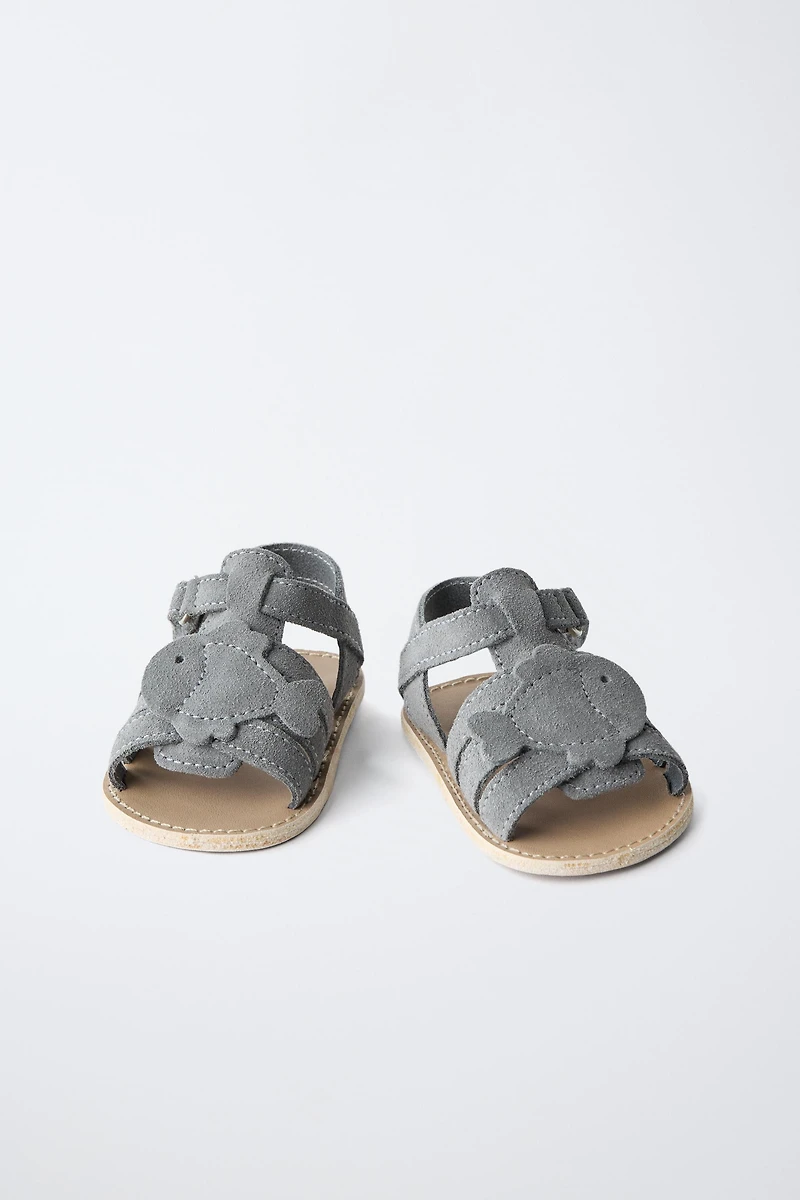 FISH LEATHER SANDALS