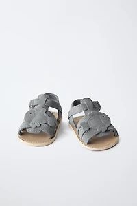 FISH LEATHER SANDALS
