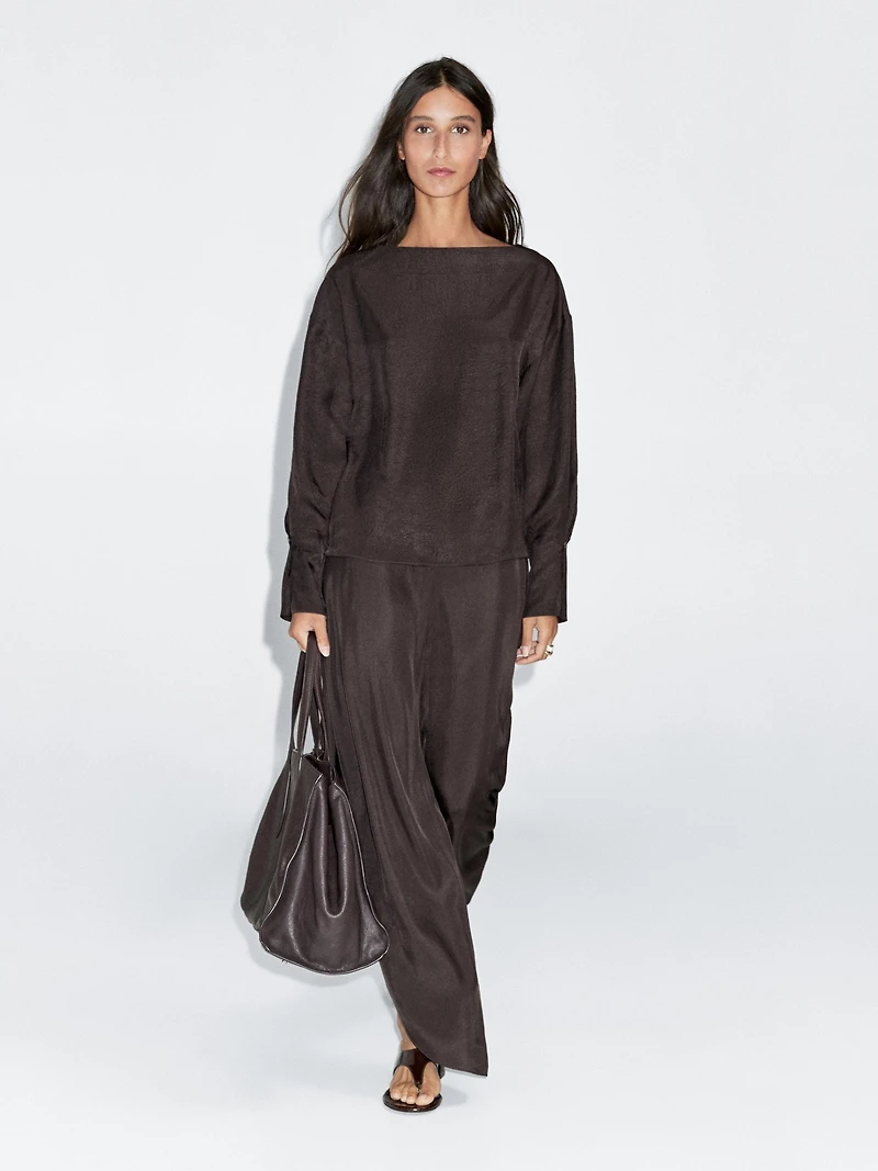Blouse fluide avec boutons