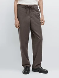 Pantalon flanelle 100 % laine