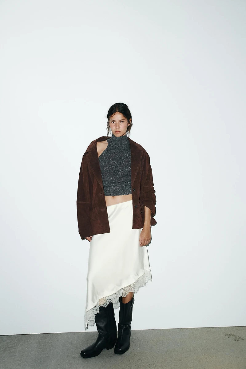 100% SUEDE OVERSIZED BLAZER