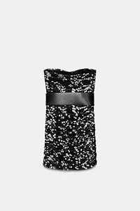 ROBE À POIS CEINTURÉE