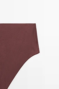 Shimmery high-waist bikini bottoms