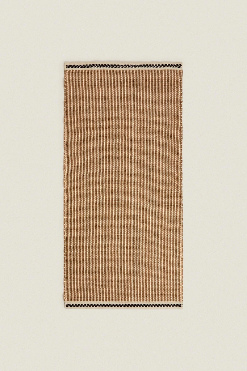NON-SLIP STRIPED JUTE RUG