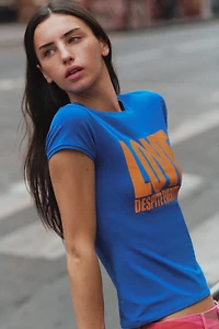 TEXT PRINT SHORT SLEEVE T-SHIRT